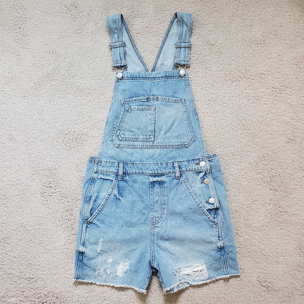 Topshop Moto Short Overalls